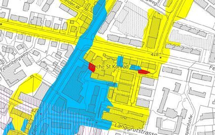 Beispiel der kantonalen Gefahrenkarte des Kantons Zürich (Quelle: GIS-ZH)