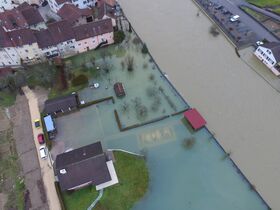 Hochwasser Doubs im Januar 2018