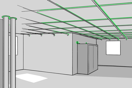 Sekundäre Bauteile, Installationen und Einrichtungen müssen fachgerecht mit dem Tragwerk verbunden werden um die Schäden im Erdbebenfall zu begrenzen.