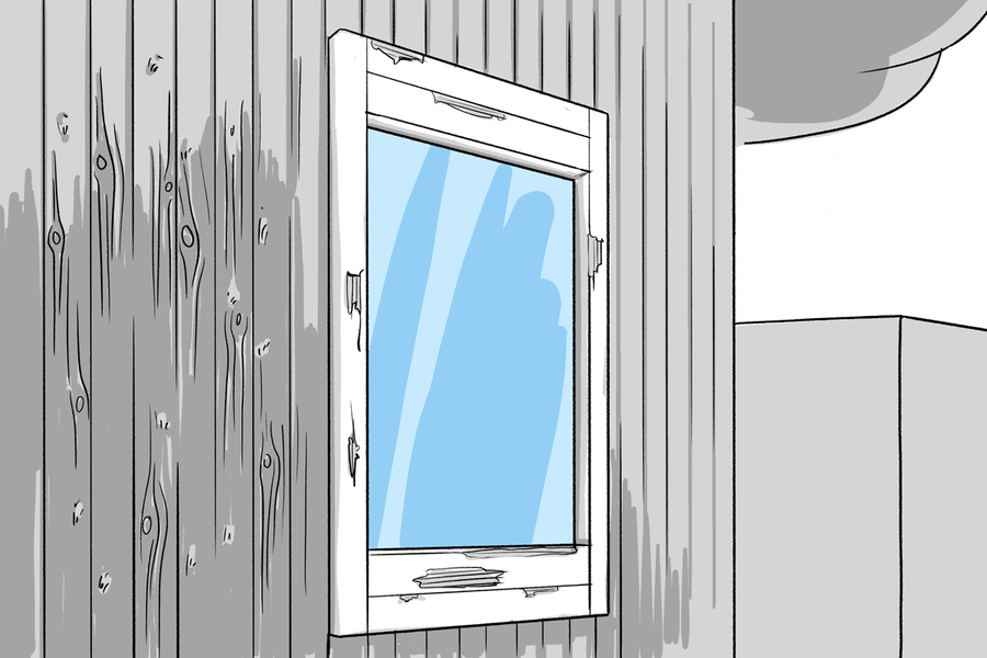 Ästhetische Schäden an Holzteilen infolge Hagel (Fenster, Fassade)
